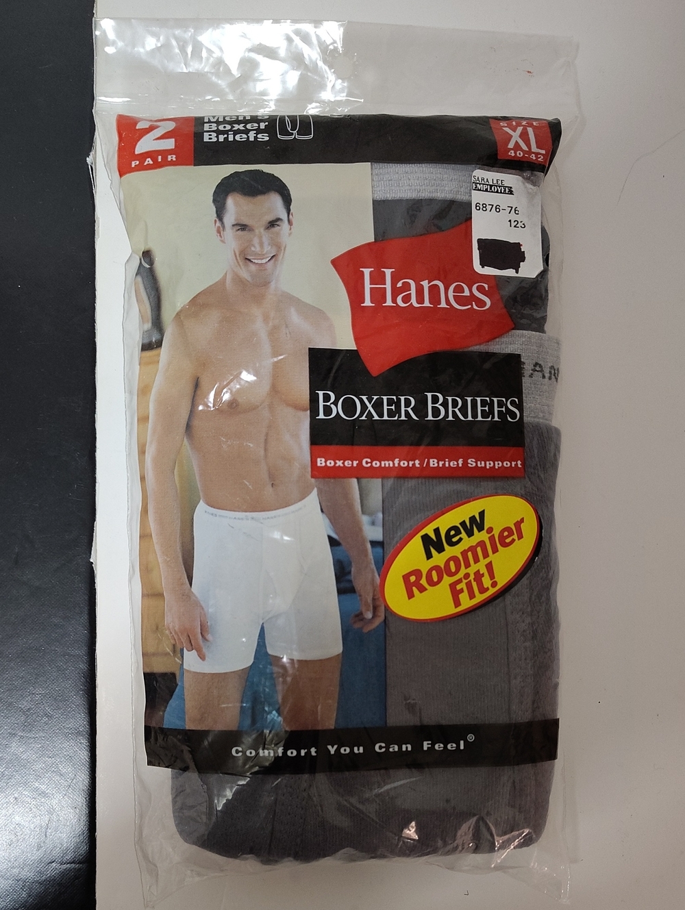 Vintage 2002 \Hanes Men's Boxer Briefs - 2 Pack - Size XL